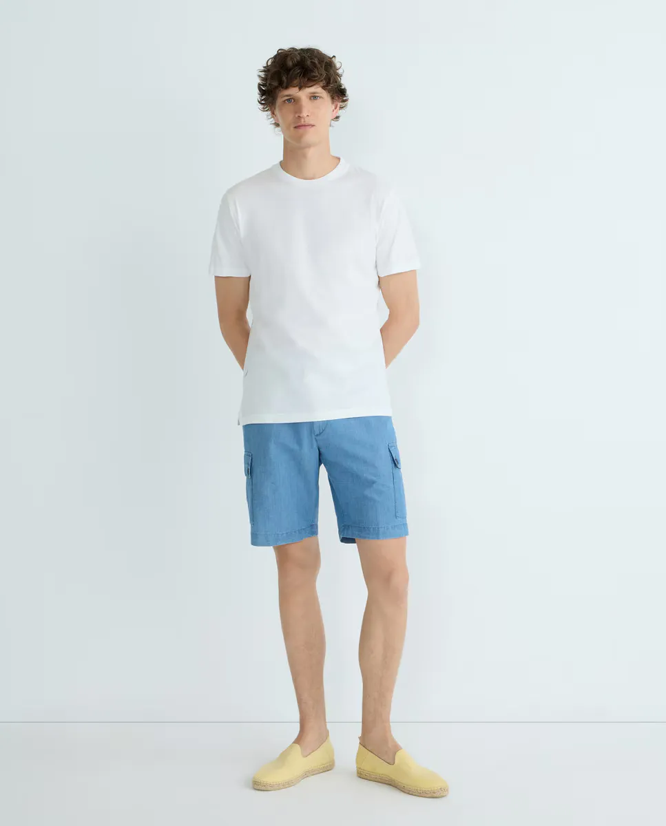 Мужские шорты-бермуды из шамбре, свободного покроя Mirto, синий индиго
Мужские шорты-бермуды из шамбре, свободного покроя Mirto, синий индиго