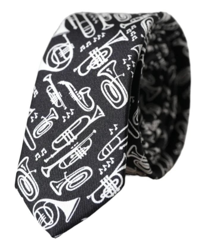 Шелковый галстук с узором «труба» Dolce & Gabbana, черный
Шелковый галстук с узором «труба» Dolce & Gabbana, черный