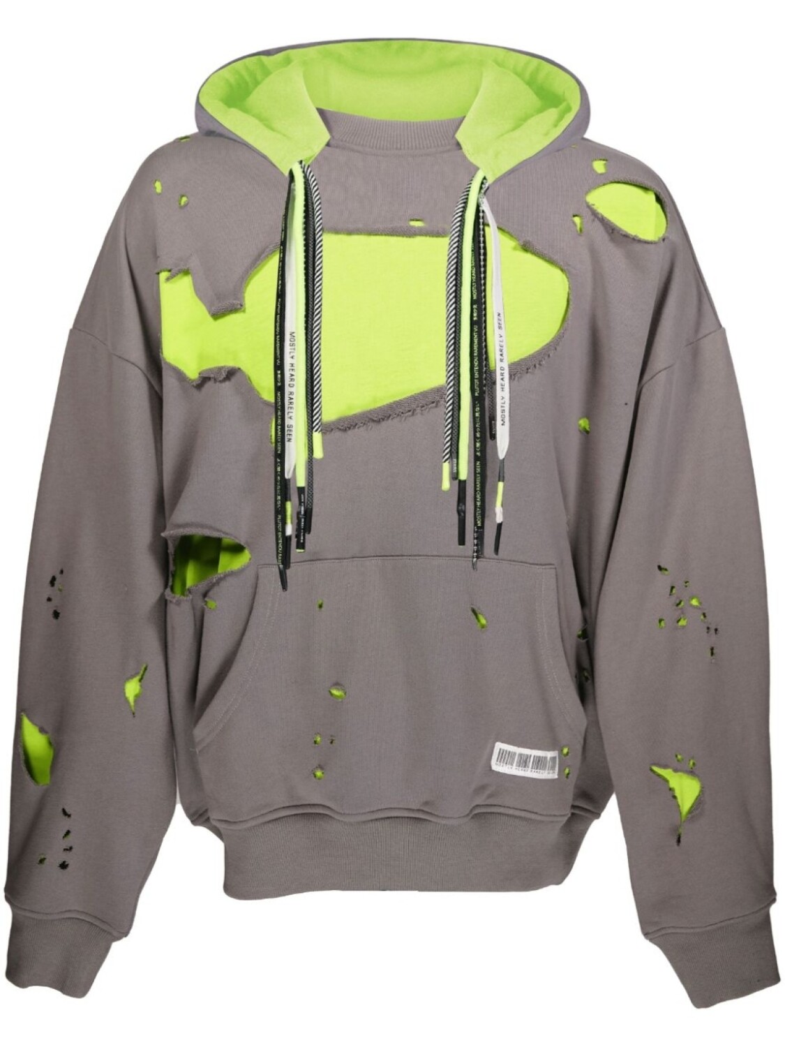 Mostly Heard Rarely Seen многослойное худи с эффектом потертости, серый
Mostly Heard Rarely Seen многослойное худи с эффектом потертости, серый