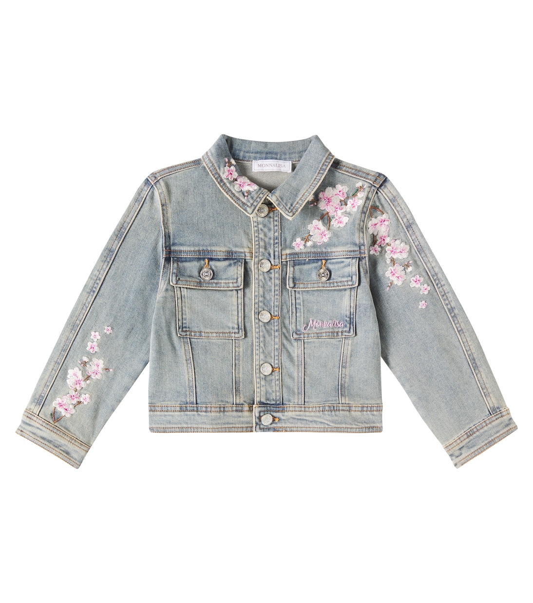Вышитая джинсовая куртка Monnalisa, Stone + Beige
Вышитая джинсовая куртка Monnalisa, Stone + Beige