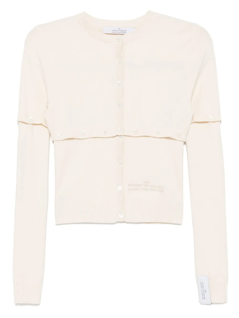 Кардиган с вышитым логотипом Rokh, нейтральный
Кардиган с вышитым логотипом Rokh, нейтральный