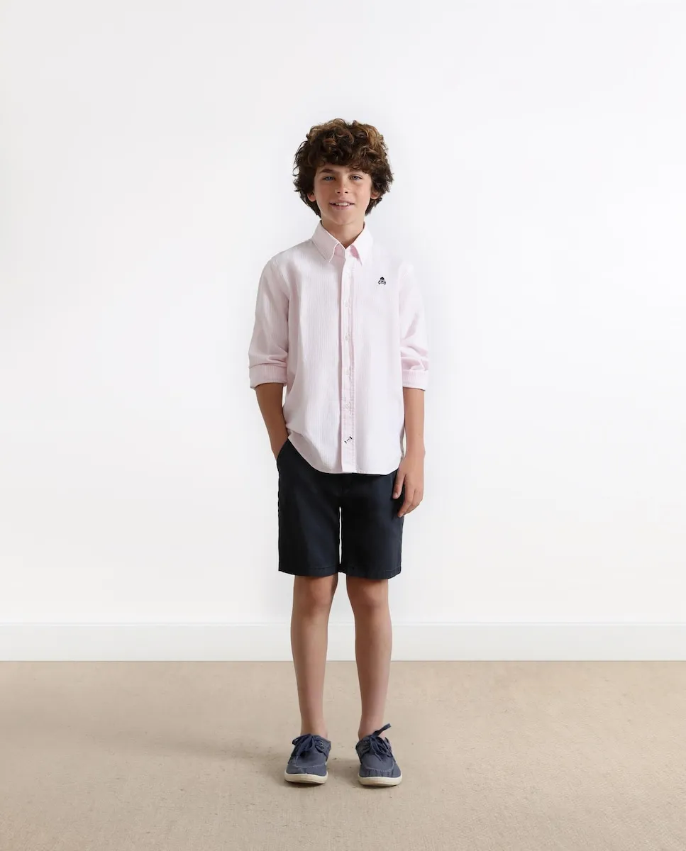 Длинный рукав детская рубашка в полоску Scalpers, светло-розовый
Длинный рукав детская рубашка в полоску Scalpers, светло-розовый