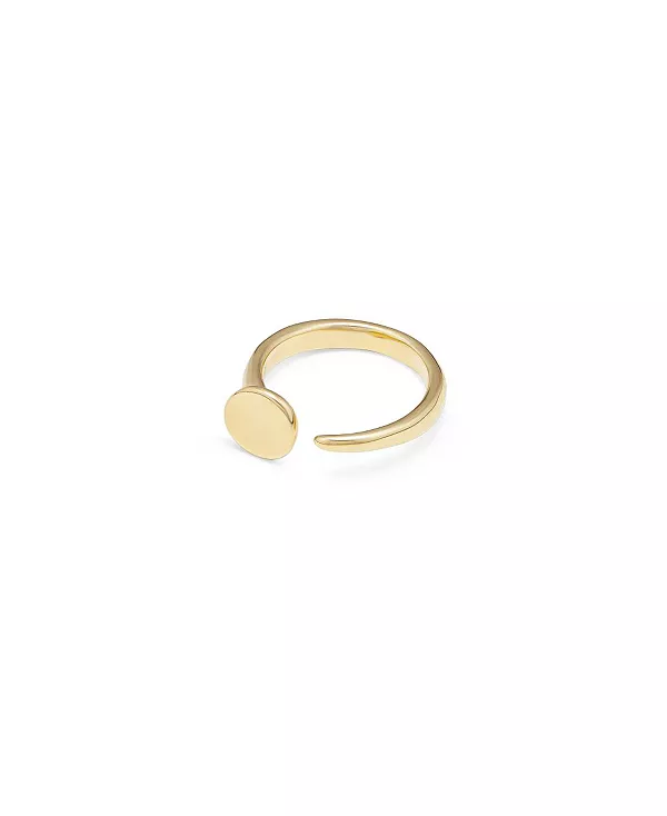 Кольцо из металлического сплава в форме витого гвоздя Unode50, gold