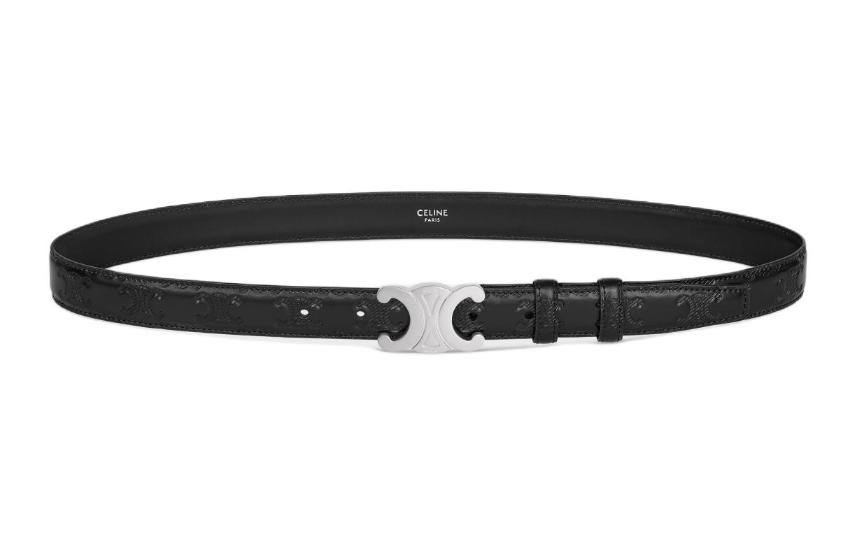 Ремень Medium Triomphe из телячьей кожи с тиснением Triomphe CELINE, черный
Ремень Medium Triomphe из телячьей кожи с тиснением Triomphe CELINE, черный