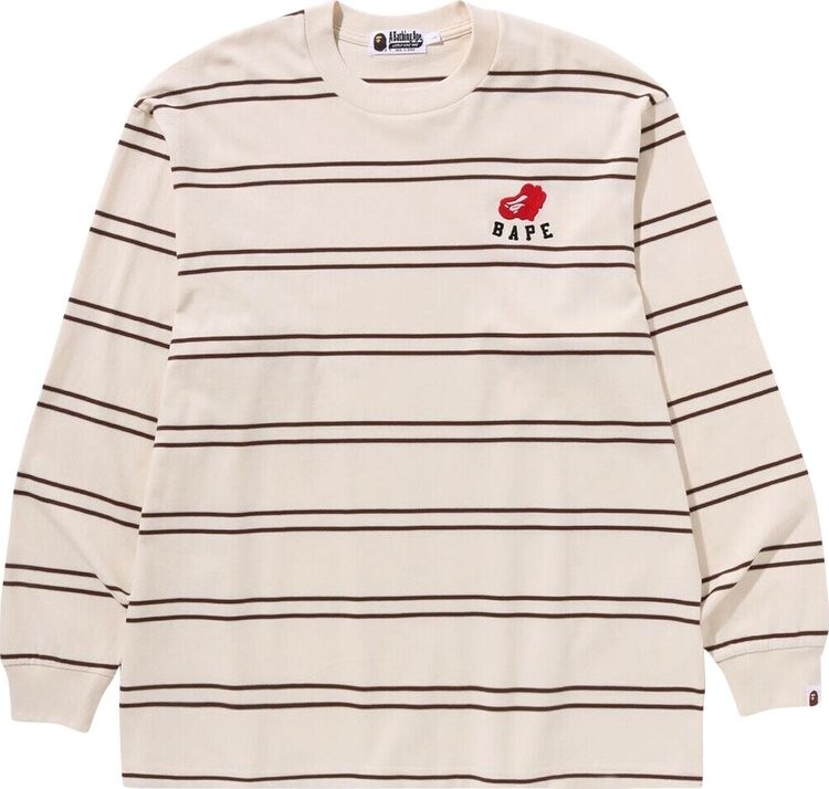 Лонгслив BAPE Ape Heart Hoop 'Ivory', кремовый
Лонгслив BAPE Ape Heart Hoop 'Ivory', кремовый
