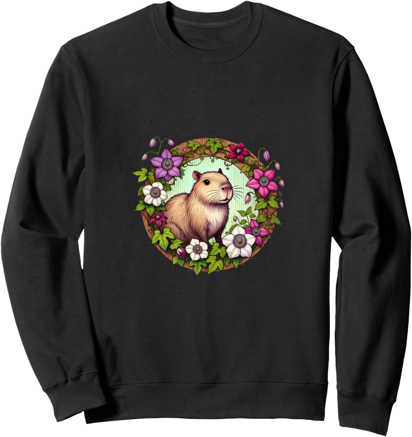 Толстовка с цветочным принтом «Капибара» Capybaras Snugg, черный
Толстовка с цветочным принтом «Капибара» Capybaras Snugg, черный