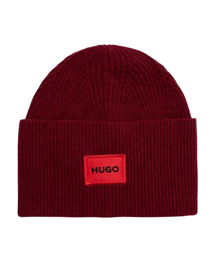 Ребристая шапка с логотипом Hugo, красный
Ребристая шапка с логотипом Hugo, красный