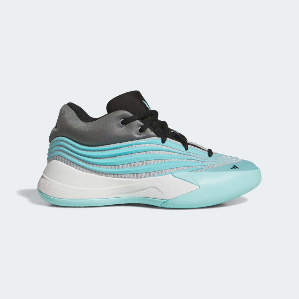 Кроссовки Adidas Dame X Shoes Kids, цвет Flash Aqua/Core Black/Grey Two 
Кроссовки Adidas Dame X Shoes Kids, цвет Flash Aqua/Core Black/Grey Two