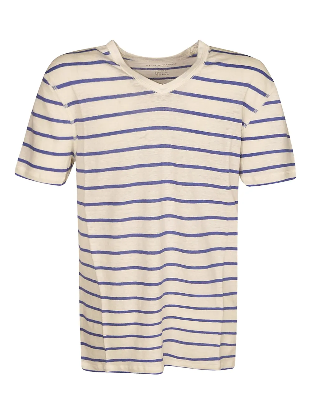 Полосатая футболка с V-образным вырезом Majestic Filatures, нейтральный
Полосатая футболка с V-образным вырезом Majestic Filatures, нейтральный