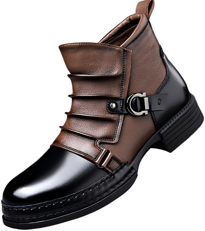 Мужские британские ретро ботинки - короткие, на шнуровке с молнией, с круглым носком и массивной подошвой, для повседневной носки в любое время года Minlaidian, черный
Мужские британские ретро ботинки - короткие, на шнуровке с молнией, с круглым носком и массивной подошвой, для повседневной носки в любое время года Minlaidian, черный