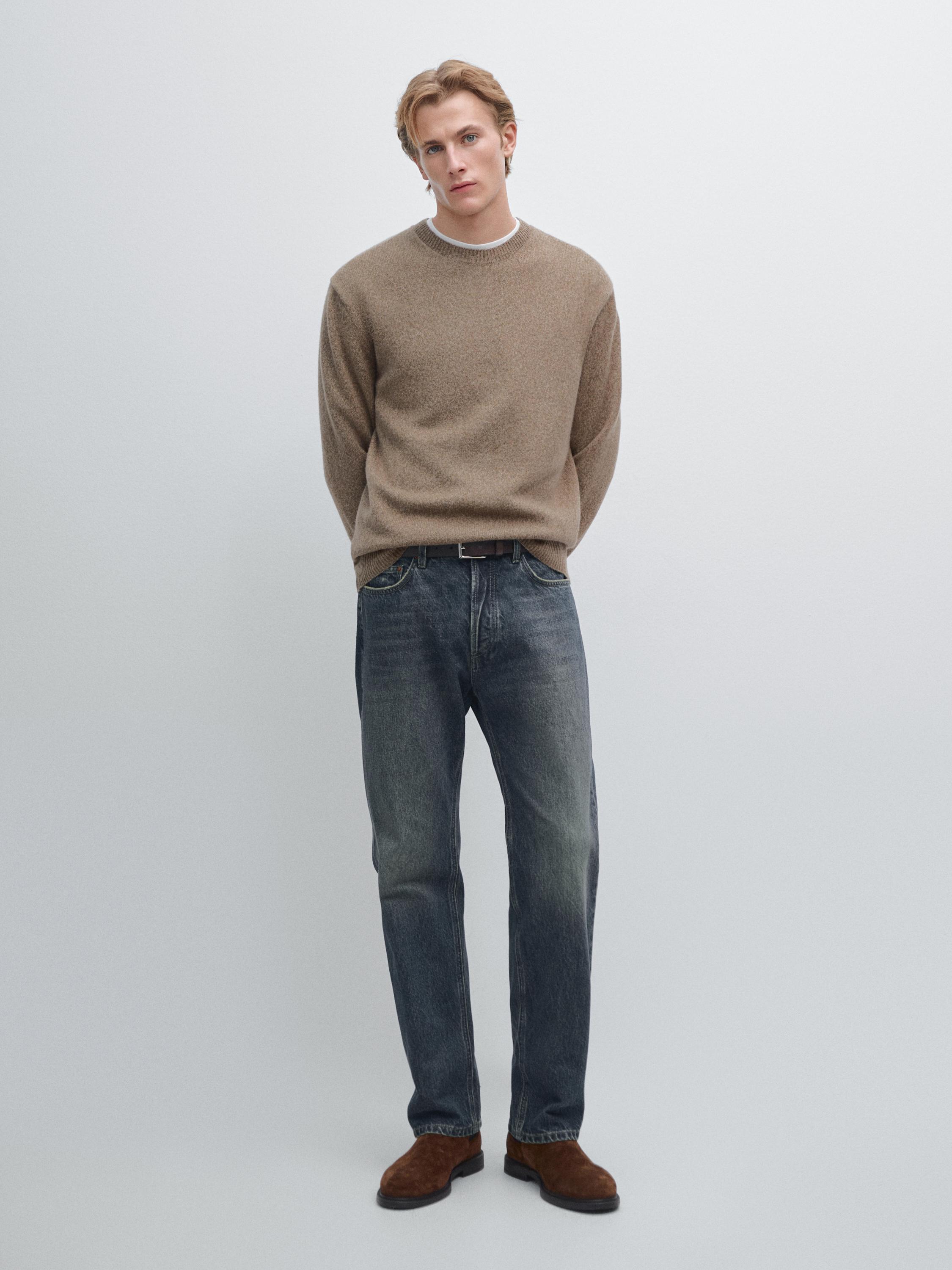 Меланжевый трикотажный свитер с круглым вырезом Massimo Dutti, хаки
Меланжевый трикотажный свитер с круглым вырезом Massimo Dutti, хаки