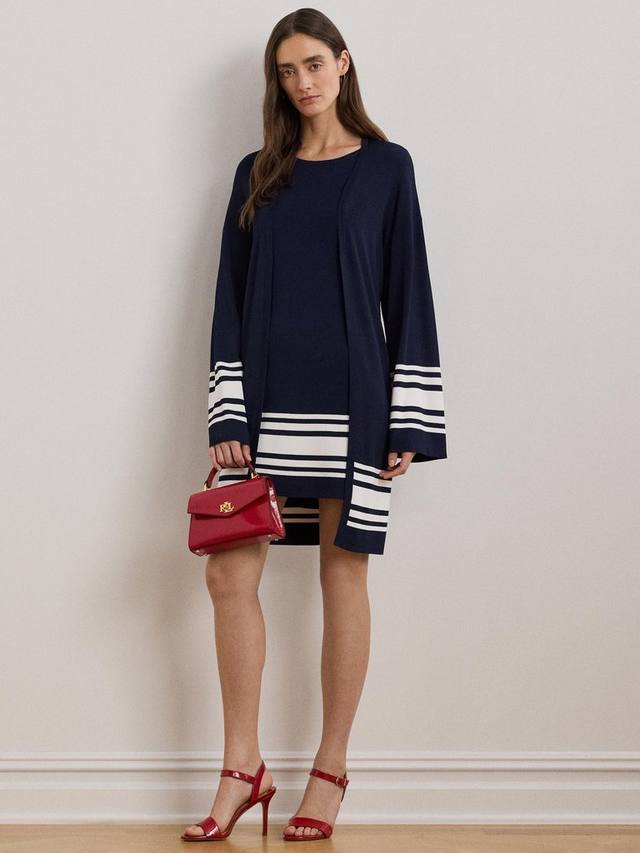 Платье-кардиган с акцентом в полоску из джабрета Ralph Lauren, темно-синий/белый
Платье-кардиган с акцентом в полоску из джабрета Ralph Lauren, темно-синий/белый