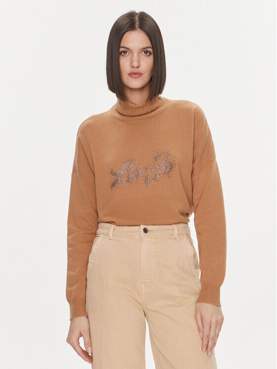 Свитер с высоким воротником обычного кроя Liu Jo, коричневый
Свитер с высоким воротником обычного кроя Liu Jo, коричневый