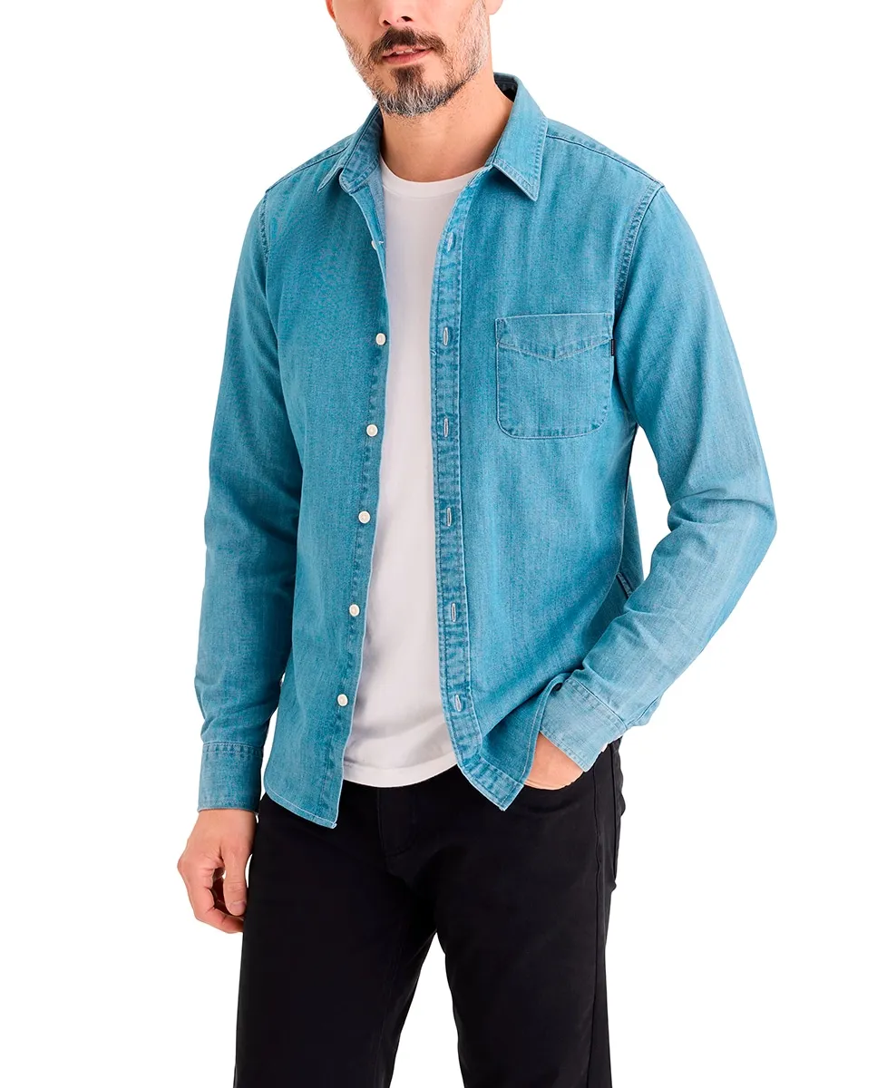 Мужская джинсовая рубашка с карманом Dockers, индиго
Мужская джинсовая рубашка с карманом Dockers, индиго