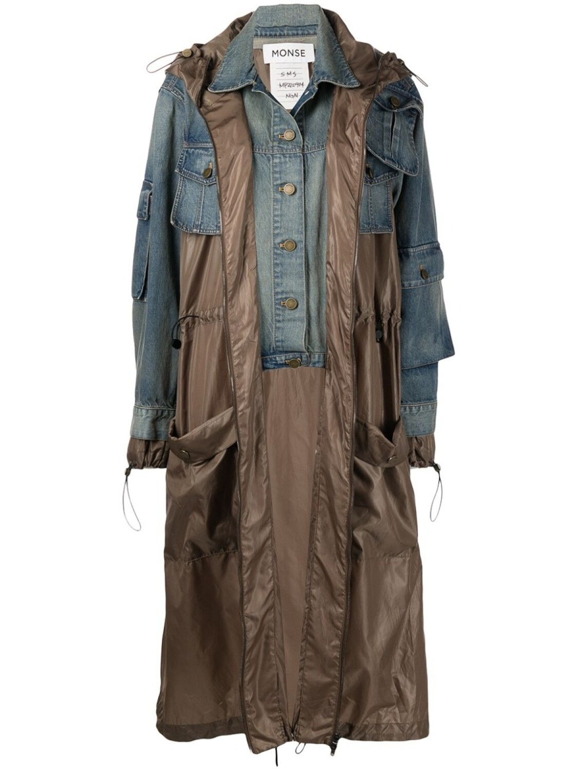 Monse многослойное пальто миди со вставками, синий
Monse многослойное пальто миди со вставками, синий