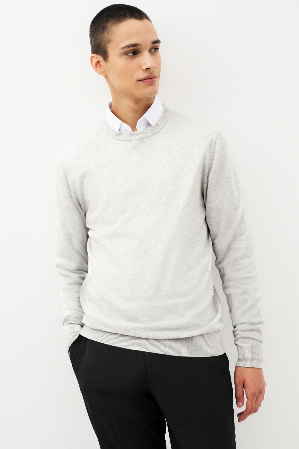 Стандартный свитер из чистого хлопка Next, серый
Стандартный свитер из чистого хлопка Next, серый