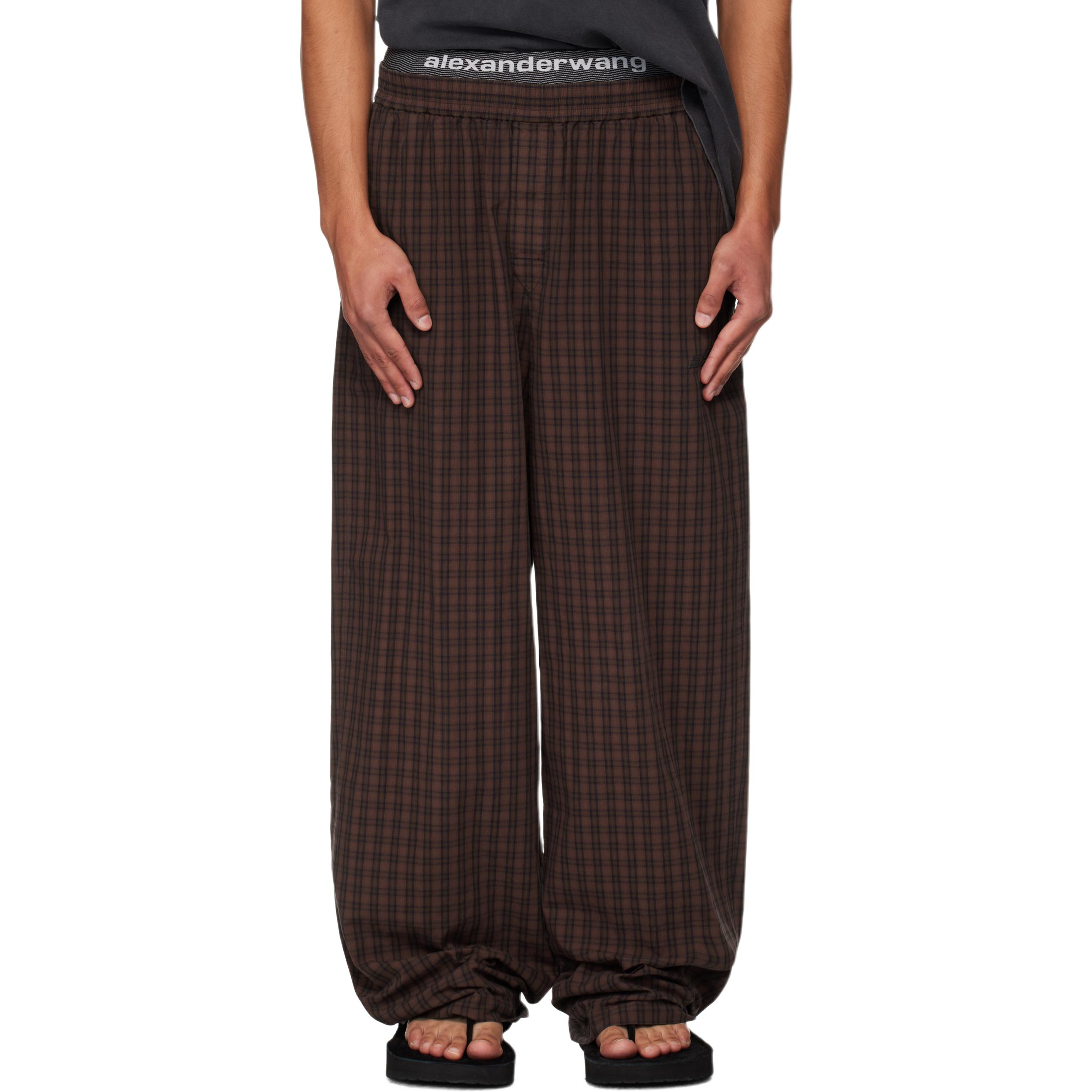 Брюки с клетчатым принтом и эластичным поясом Alexander Wang, smoke красный plaid
Брюки с клетчатым принтом и эластичным поясом Alexander Wang, smoke красный plaid