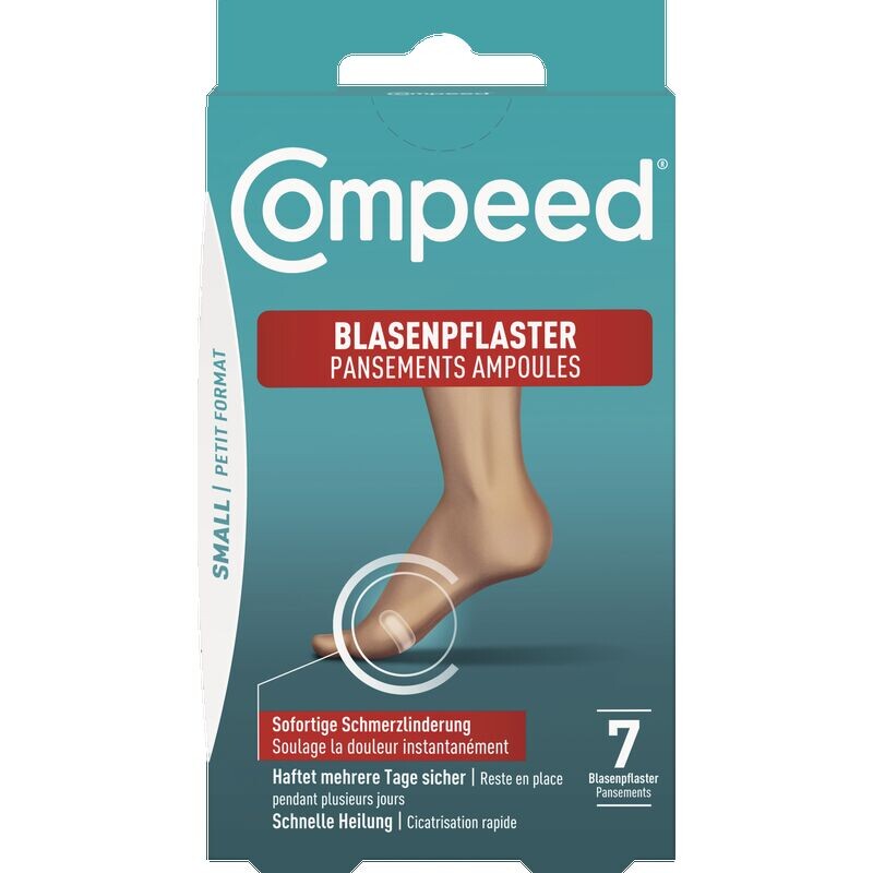 Пузырьковый пластырь маленький Compeed, 7 шт.
Пузырьковый пластырь маленький Compeed, 7 шт.