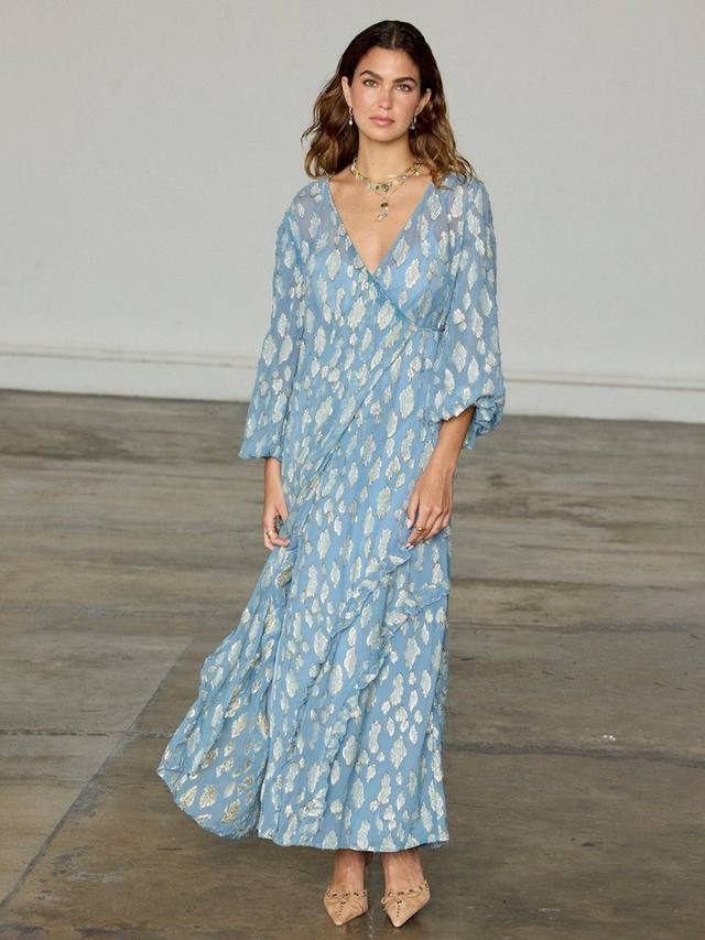 Жаккардовое платье из крепа Never Fully Dressed, синий
Жаккардовое платье из крепа Never Fully Dressed, синий