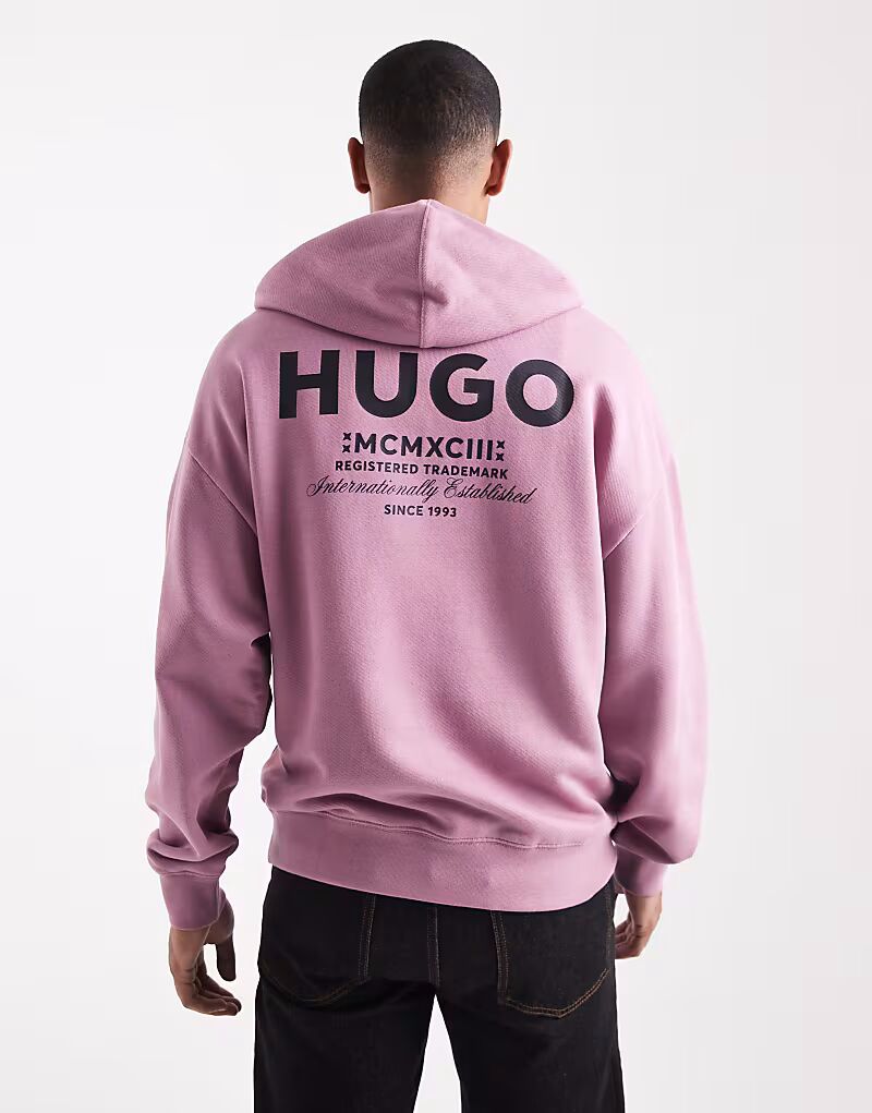 Толстовка свободного кроя с логотипом в центре и на спине, темно-розового цвета Hugo Blue
Толстовка свободного кроя с логотипом в центре и на спине, темно-розового цвета Hugo Blue
