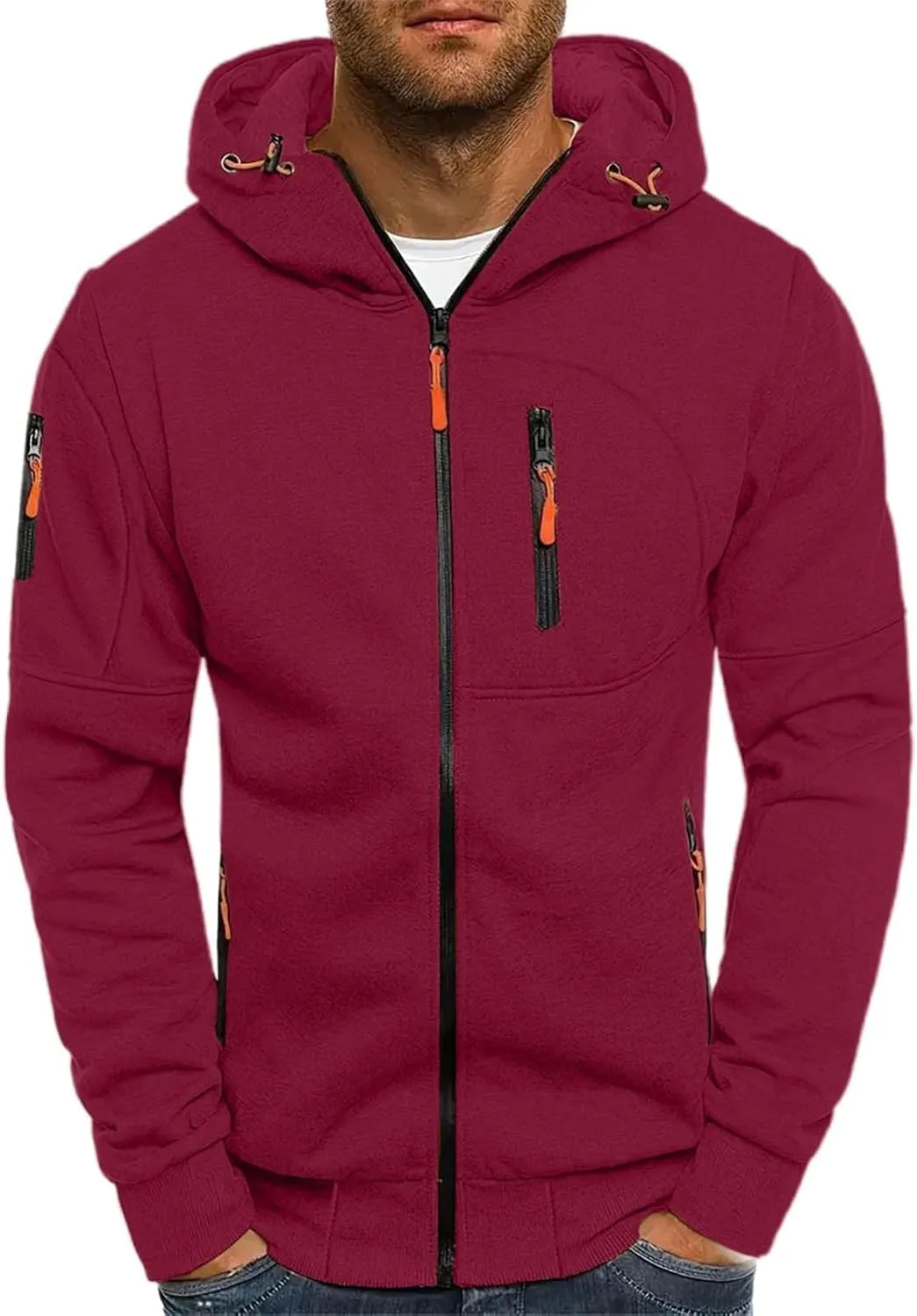 Толстовка с капюшоном для мужчин, Full Zip, с карманами на молнии
Толстовка с капюшоном для мужчин, Full Zip, с карманами на молнии