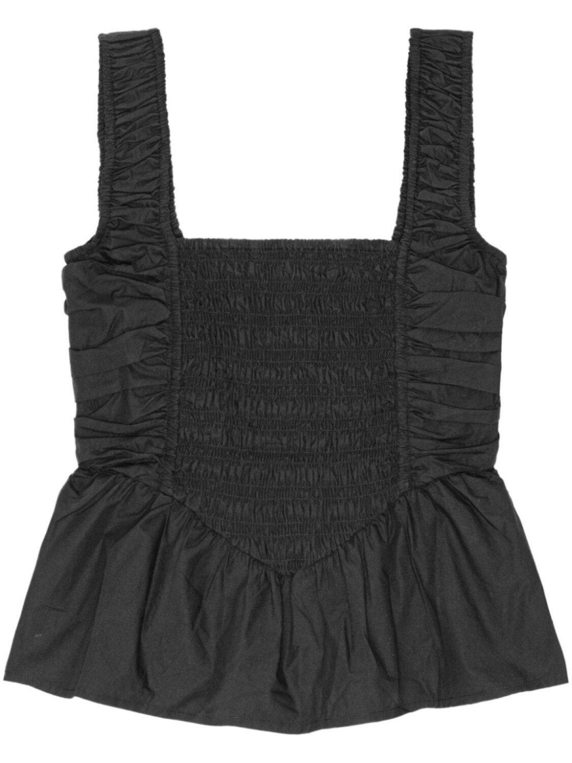 GANNI блузка со сборками и баской, черный
GANNI блузка со сборками и баской, черный