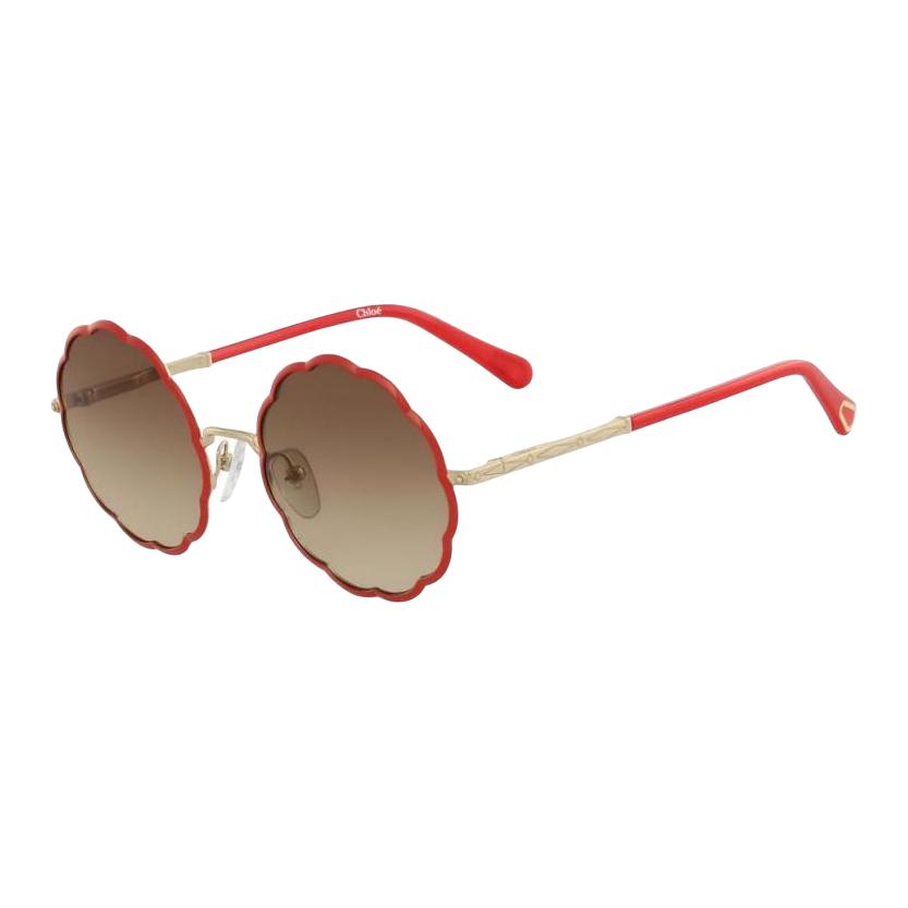 Chloé Chloe Metal Irregular Shape Sunglasses Unisex Gold/Red
Chloé Chloe Metal Irregular Shape Sunglasses Unisex Gold/Red