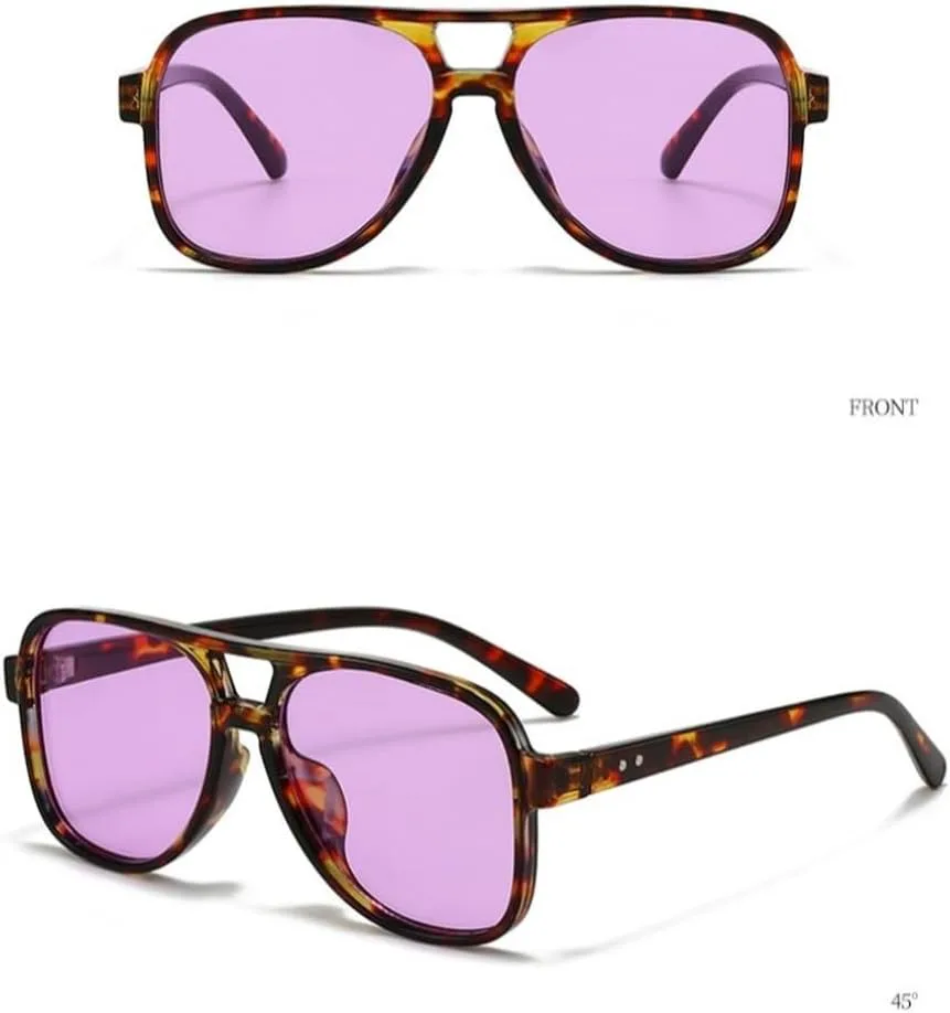 Солнцезащитные очки Double Bridges Pilot для женщин, винтажные заклепки для мужчин, прозрачные линзы Ocean Lens, защита от ультрафиолета UV400 SKFGNX, Leopard Purple
Солнцезащитные очки Double Bridges Pilot для женщин, винтажные заклепки для мужчин, прозрачные линзы Ocean Lens, защита от ультрафиолета UV400 SKFGNX, Leopard Purple