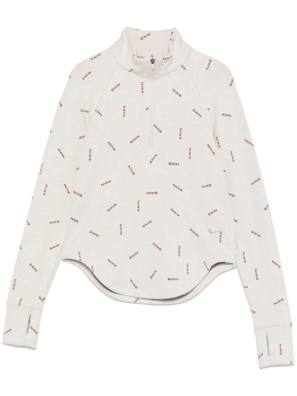 Топ на молнии с логотипом Nike, нейтральный
Топ на молнии с логотипом Nike, нейтральный