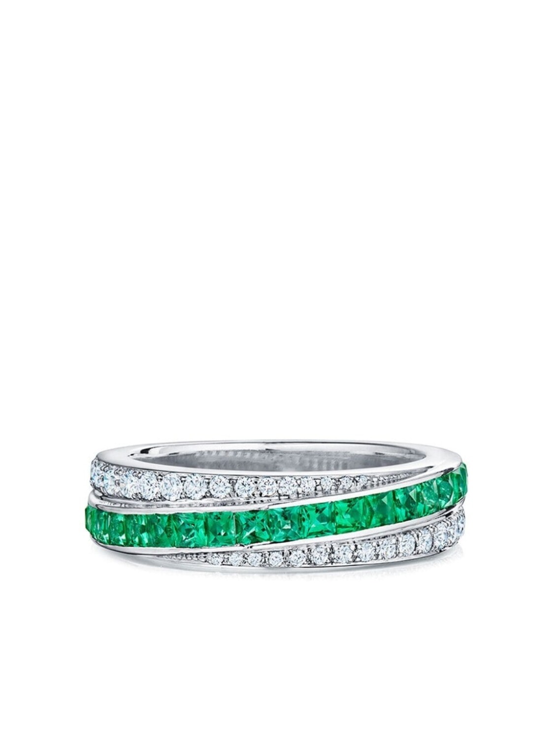Кольцо Splendor из белого золота с бриллиантами и изумрудами KWIAT, серебряный
Кольцо Splendor из белого золота с бриллиантами и изумрудами KWIAT, серебряный