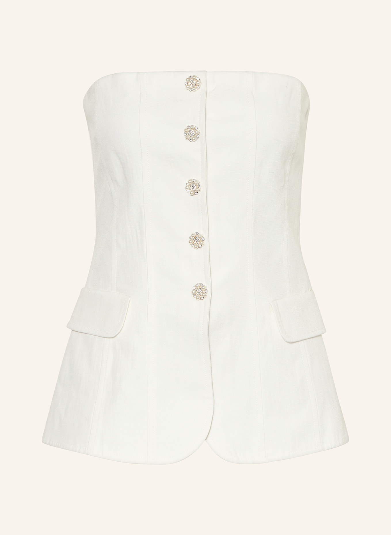 Топ с открытыми плечами и льном Maje, экрю
Топ с открытыми плечами и льном Maje, экрю