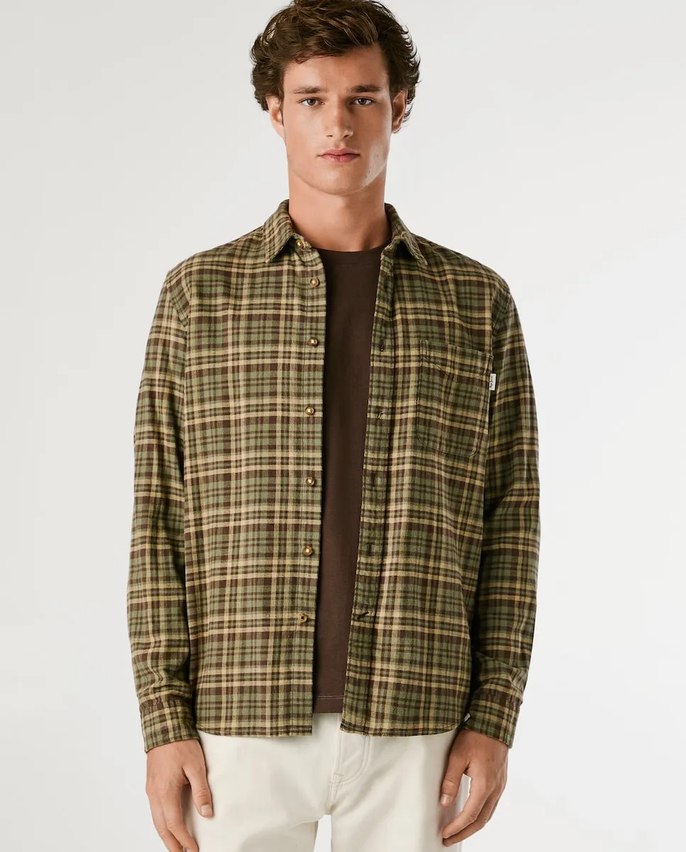 Мужская рубашка стандартного кроя с клетчатым рисунком Pepe Jeans, зеленовато-коричневый
Мужская рубашка стандартного кроя с клетчатым рисунком Pepe Jeans, зеленовато-коричневый