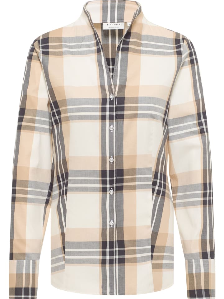 Блузка прямого кроя бежевого цвета Eterna
Блузка прямого кроя бежевого цвета Eterna