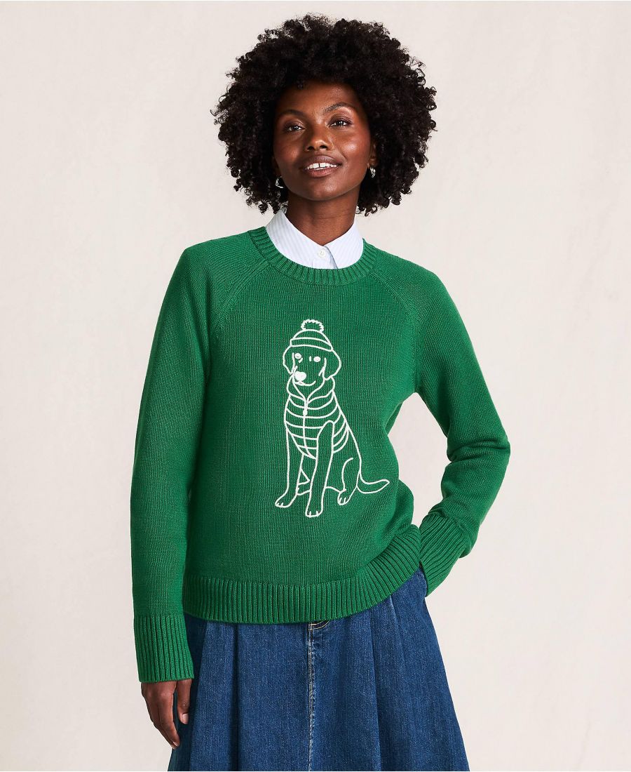 Женский свитер Drifter с вышивкой, рукавами реглан и круглым вырезом Lands' End, Winter dog/green
Женский свитер Drifter с вышивкой, рукавами реглан и круглым вырезом Lands' End, Winter dog/green