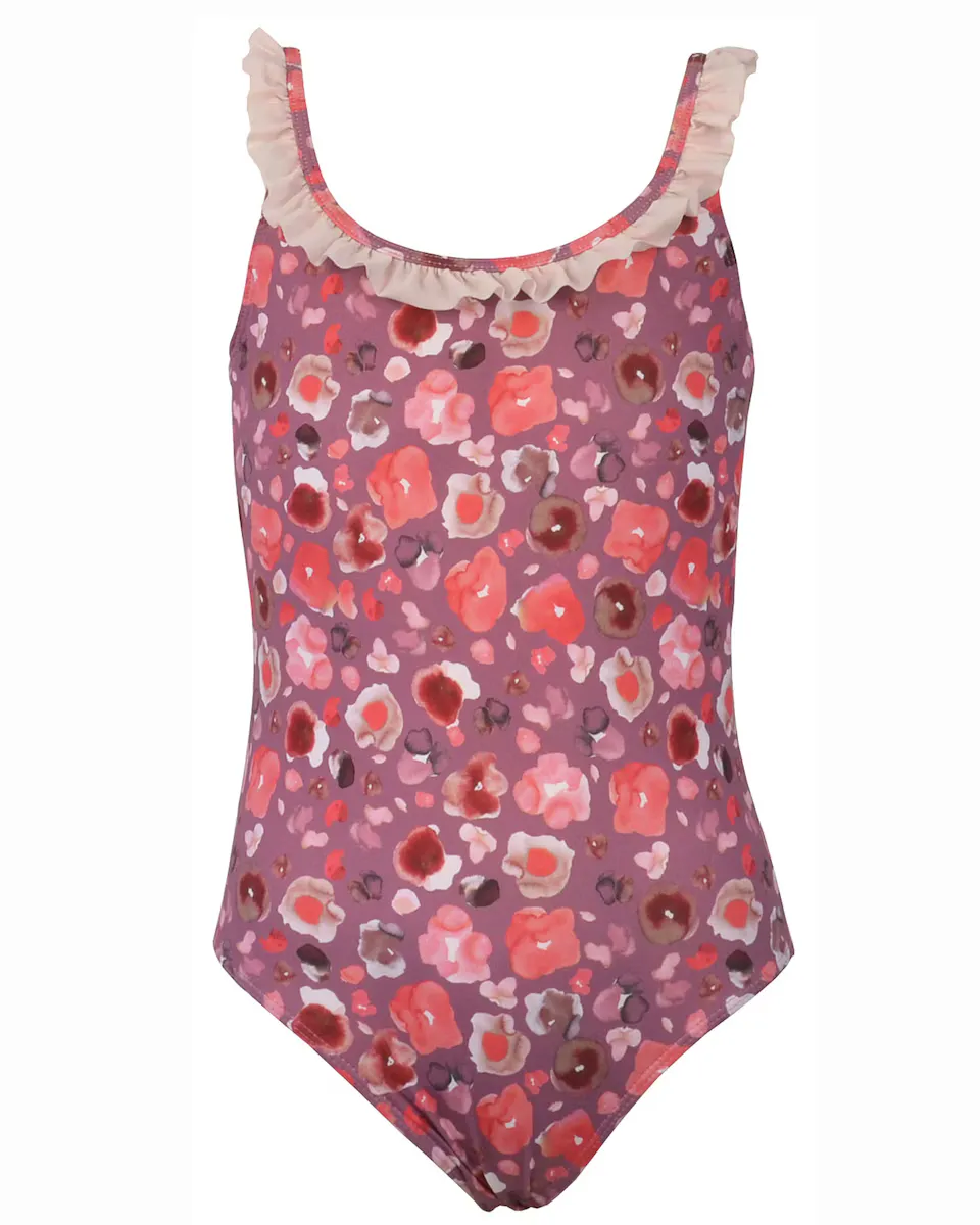 Детский купальник Alma с принтом и оборками Red Point, красный 
Детский купальник Alma с принтом и оборками Red Point, красный