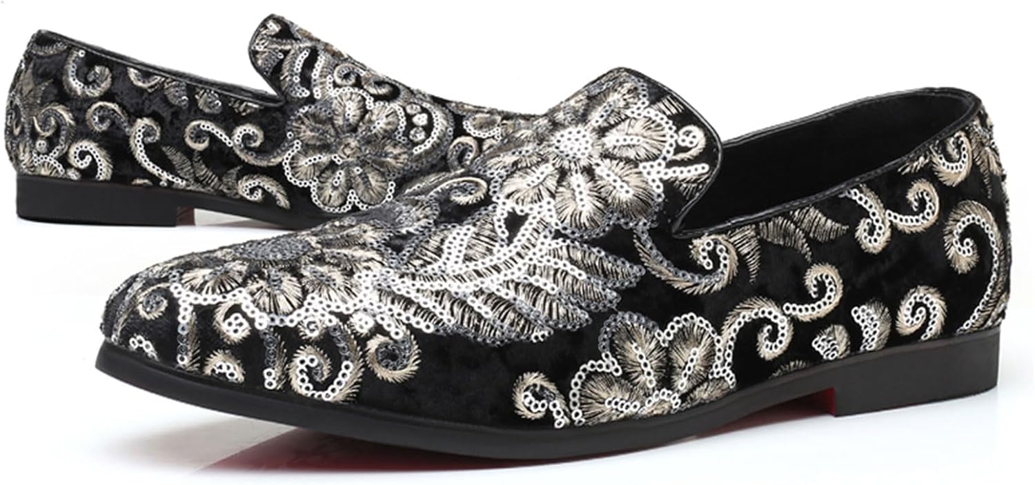 Мужские лоферы Venshine, слипоны с блестками для свадеб, вечеринок и выпускных, черный
Мужские лоферы Venshine, слипоны с блестками для свадеб, вечеринок и выпускных, черный