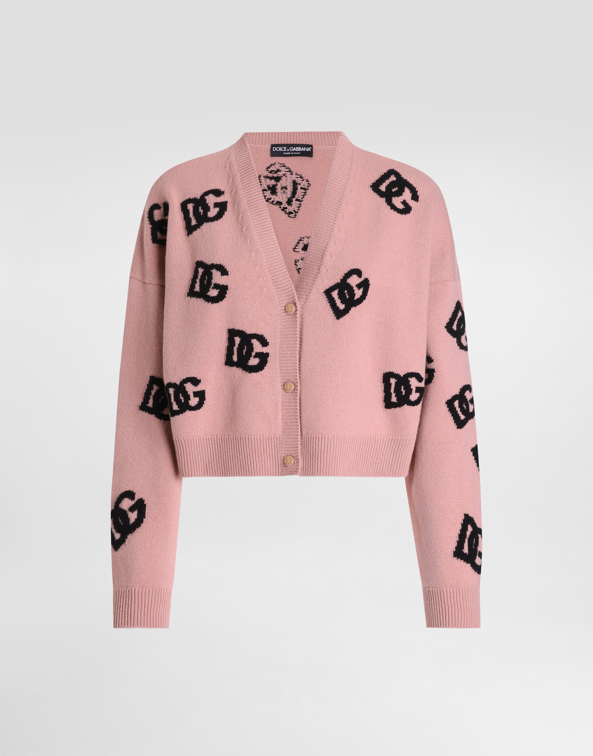 Укороченный шерстяной кардиган с интарсией логотипа dg Dolce & Gabbana, розовый
Укороченный шерстяной кардиган с интарсией логотипа dg Dolce & Gabbana, розовый