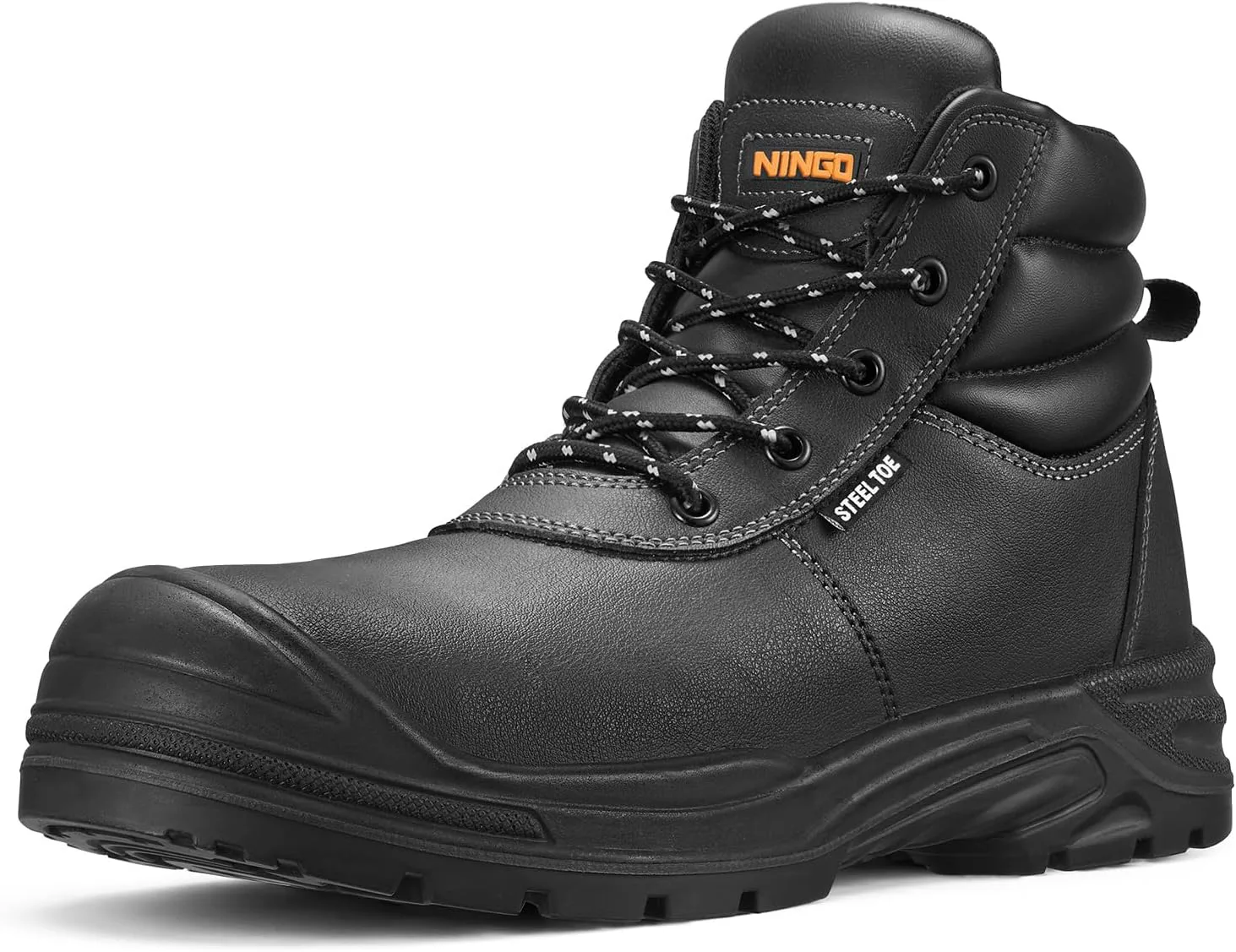 Рабочие сапоги NINGO с металлическим носком для мужчин, противоскользящие и устойчивые к проколам, с дышащей подкладкой, защитой EH, удобные кожаные рабочие сапоги для мужчин для промышленности и работы на складе, черный
Рабочие сапоги NINGO с металлическим носком для мужчин, противоскользящие и устойчивые к проколам, с дышащей подкладкой, защитой EH, удобные кожаные рабочие сапоги для мужчин для промышленности и работы на складе, черный