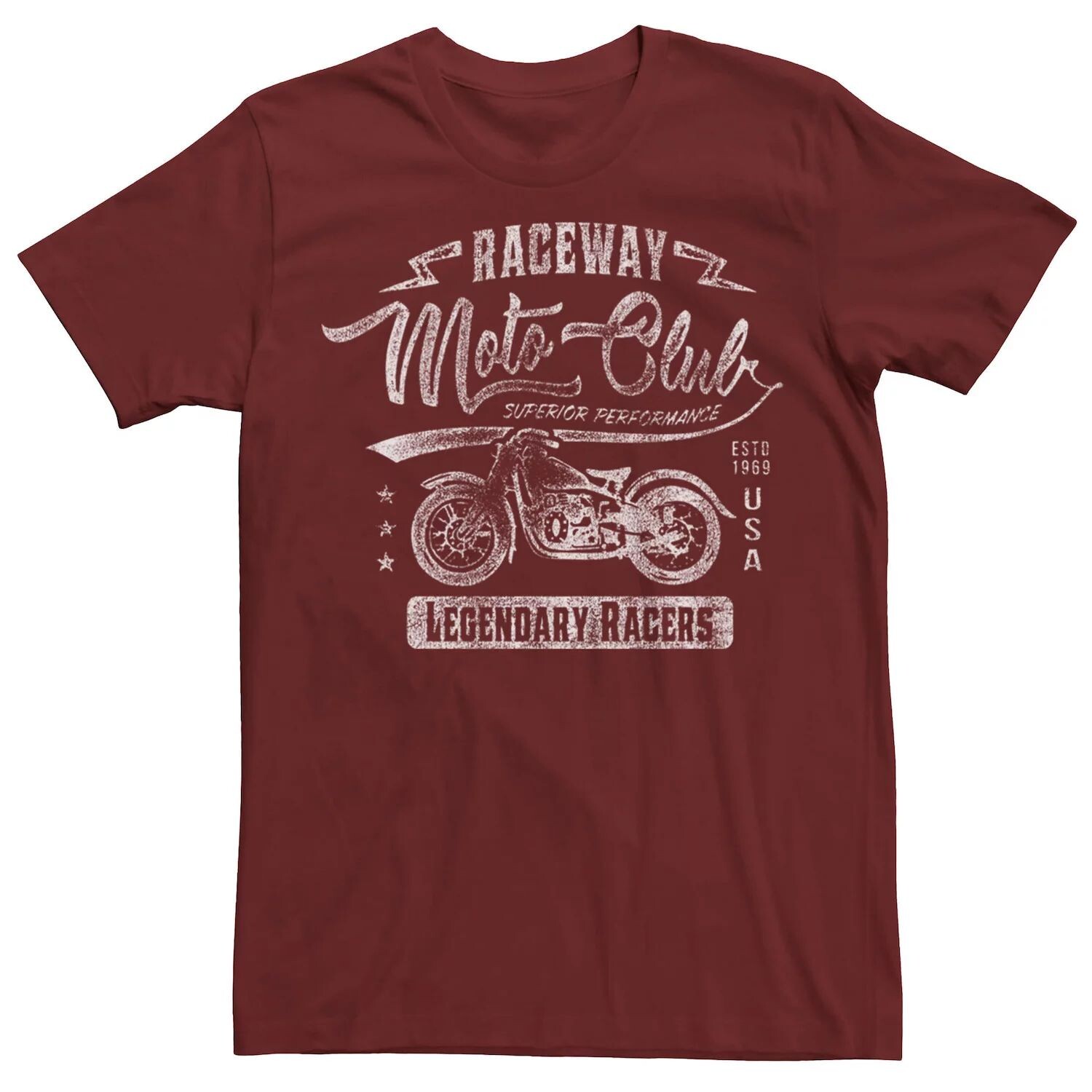 Мужская потертая футболка Raceway Moto Club Licensed Character
Мужская потертая футболка Raceway Moto Club Licensed Character