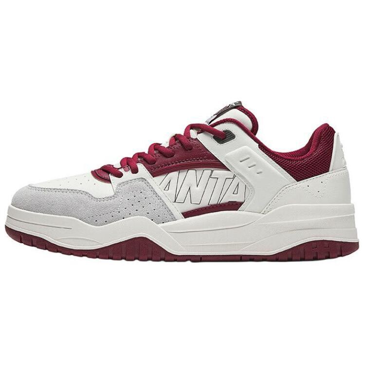 Кроссовки для скейтбординга Slam мужские с низким верхом цвета слоновой кости/красный личи/серый песок Anta