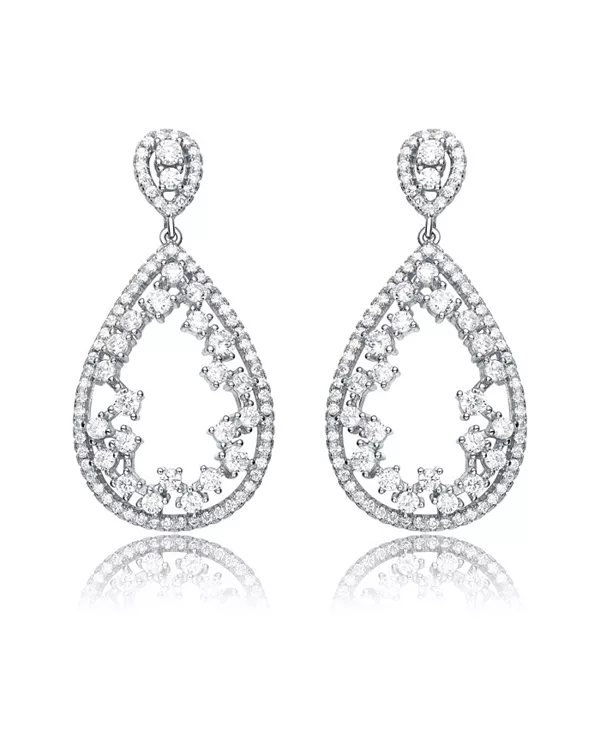 Женские серьги-подвески из стерлингового серебра в форме капли с прозрачными фианитами Genevive, white
Женские серьги-подвески из стерлингового серебра в форме капли с прозрачными фианитами Genevive, white