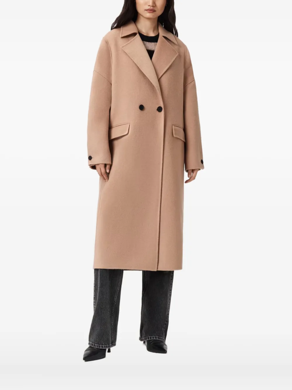 Двубортное пальто Sellma Allsaints, коричневый
Двубортное пальто Sellma Allsaints, коричневый