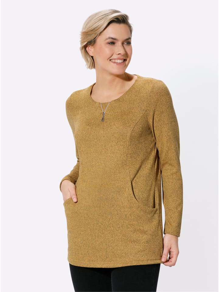 Рубашка с длинными рукавами цвета охры и черного меланжа WITT WEIDEN
Рубашка с длинными рукавами цвета охры и черного меланжа WITT WEIDEN