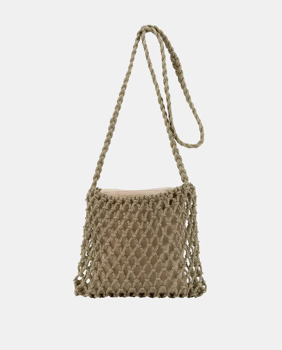 Сумка через плечо из металлизированной плетеной веревки Simó Sastre, золотой
Сумка через плечо из металлизированной плетеной веревки Simó Sastre, золотой