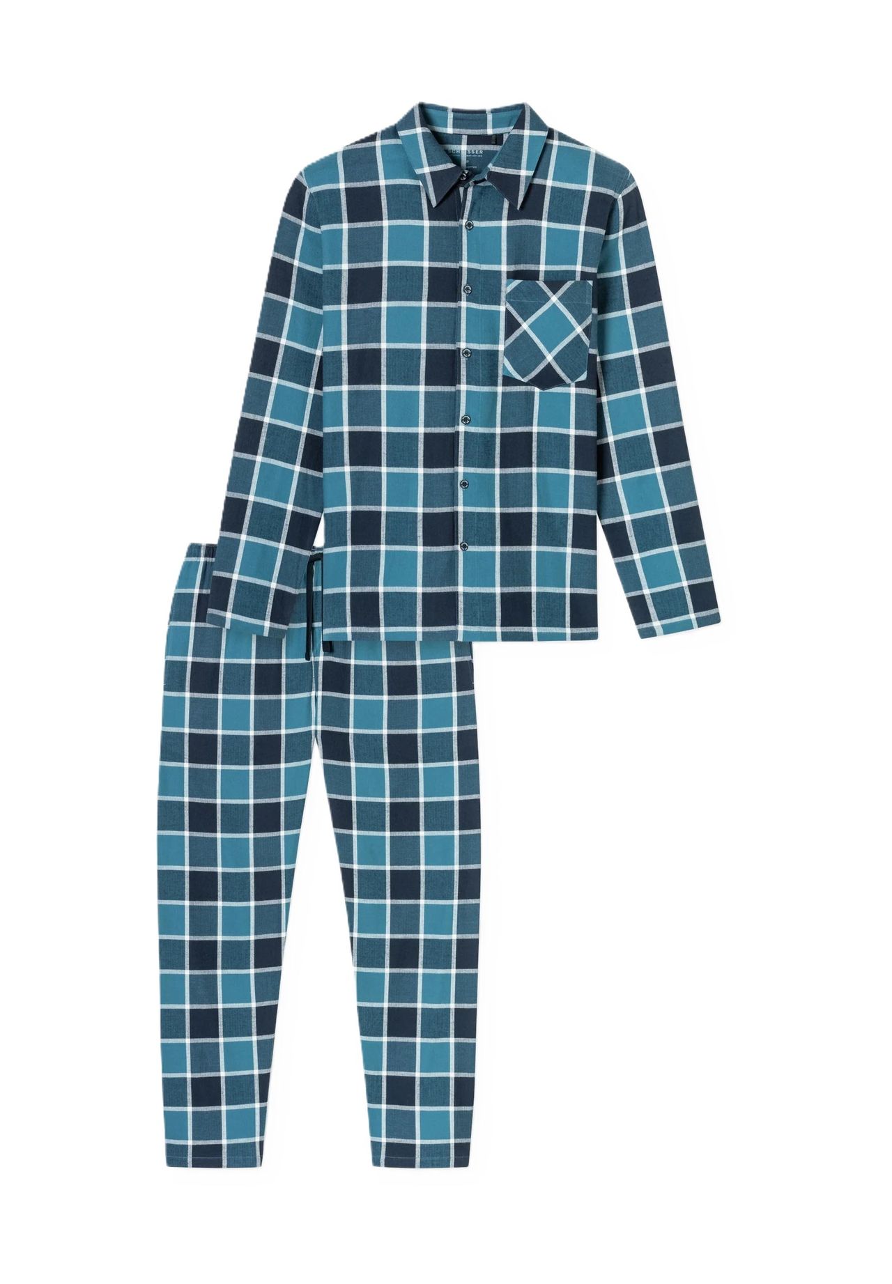 Отборные согревающие хлопковые пижамы премиум-класса для мужчин SCHIESSER, цвет 816 Jeansblau 
Отборные согревающие хлопковые пижамы премиум-класса для мужчин SCHIESSER, цвет 816 Jeansblau