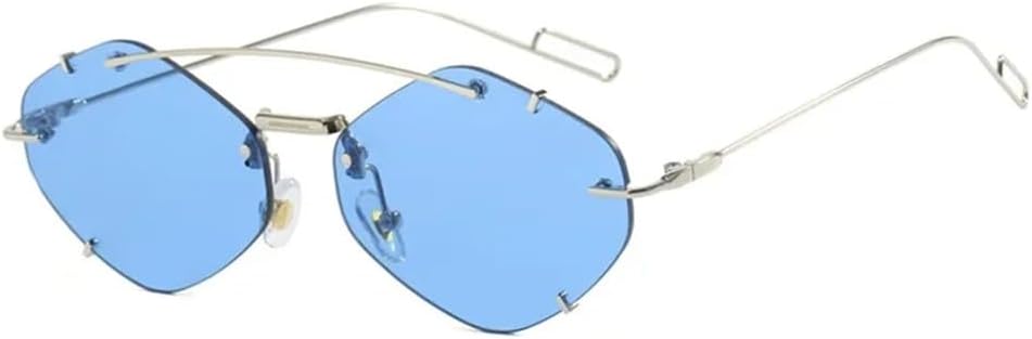 Женские солнцезащитные очки без оправы Polygon, модные солнцезащитные очки с градиентным переходом, женские очки в стиле «конфетные очки» с защитой от УФ-излучения UV400 KTUCN, Blue
Женские солнцезащитные очки без оправы Polygon, модные солнцезащитные очки с градиентным переходом, женские очки в стиле «конфетные очки» с защитой от УФ-излучения UV400 KTUCN, Blue