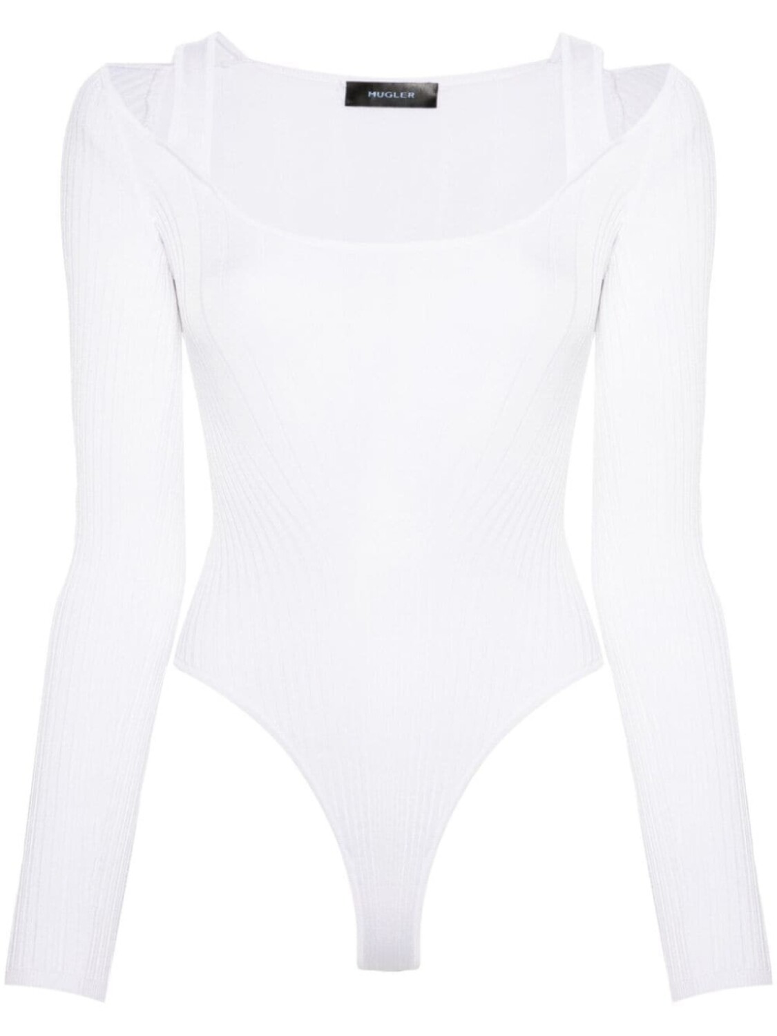 Mugler боди с длинными рукавами и завязками, белый
Mugler боди с длинными рукавами и завязками, белый