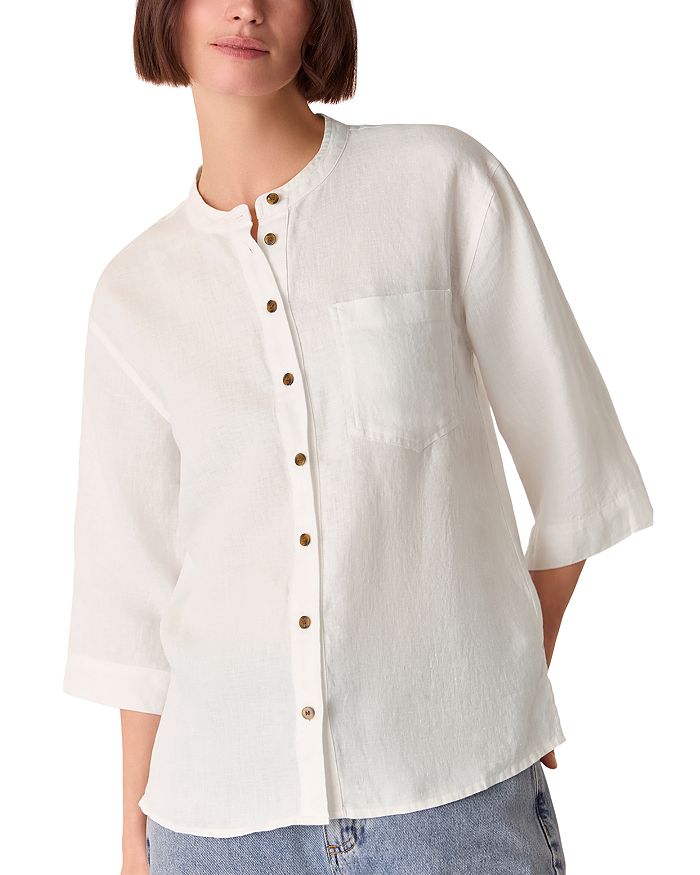 Льняная рубашка в стиле Grandad Whistles, белый
Льняная рубашка в стиле Grandad Whistles, белый