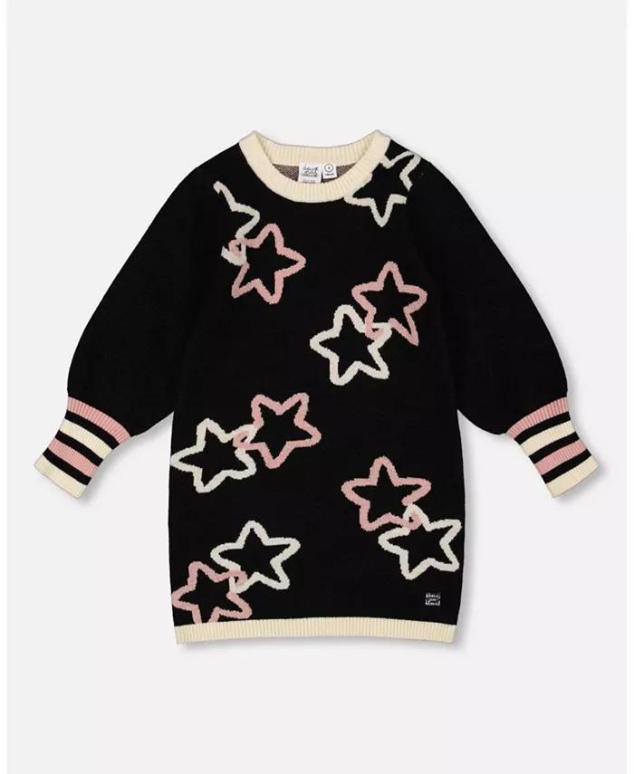 Платье для девочки с длинными рукавами, черное со звездами - детское Deux par Deux, черный
Платье для девочки с длинными рукавами, черное со звездами - детское Deux par Deux, черный