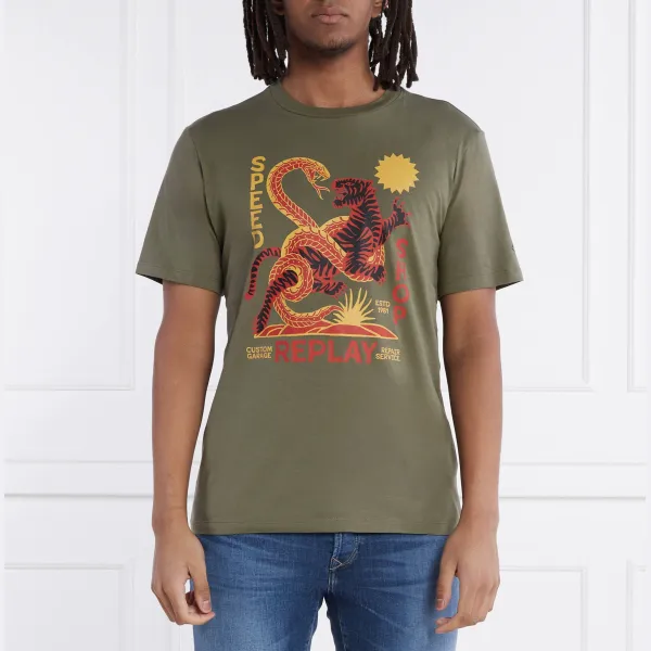 Футболка стандартного кроя Replay, хаки
Футболка стандартного кроя Replay, хаки